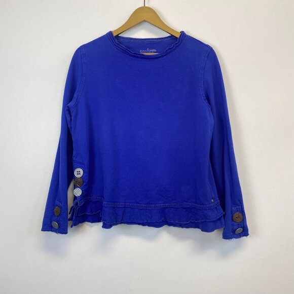 Neon Buddha Royal Blue Button Top - Picture 2 of 12